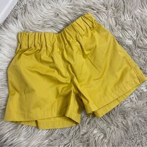 Pair Up Artisan Handmade Mustard Yellow High Rise Shorts